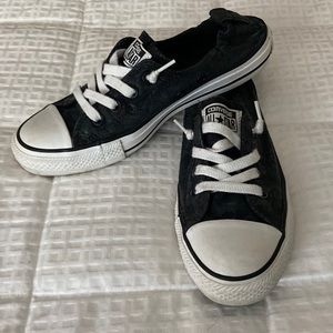 Black pattern Converse shoreline slip-on size 8